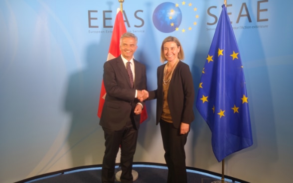Didier Burkhalter meets Federica Mogherini in Brussels