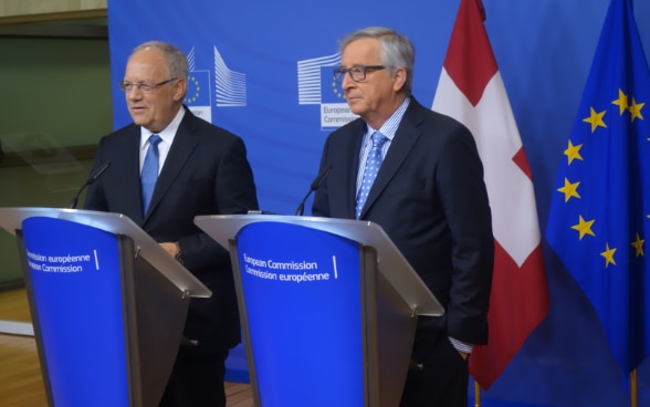 President Schneider-Ammann meets European Commission president, Jean-Claude Juncker in Brussels