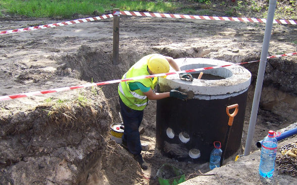 Man working on the rememdiation site